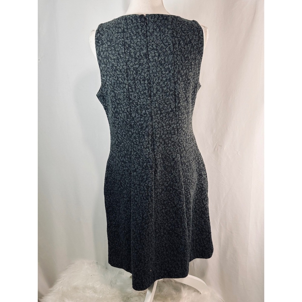 Nicole Miller New York Gray Black Animal Print Sleeveless Sheath Dress Size 8 - Picture 6 of 9
